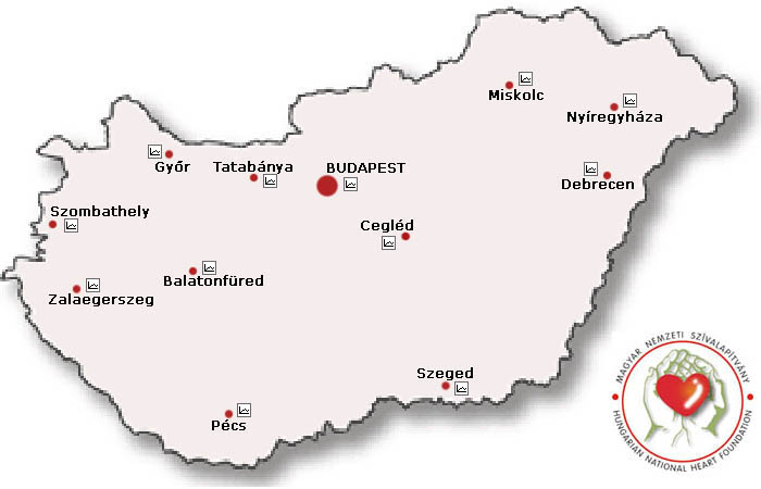 magyarország térkép cegléd Szívközpontok Magyarországon   Szívtérkép   kiemelt kardiológiai  magyarország térkép cegléd